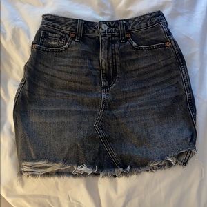 Black jean skirt